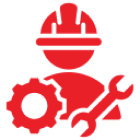 Engineering tools and helmet illustration